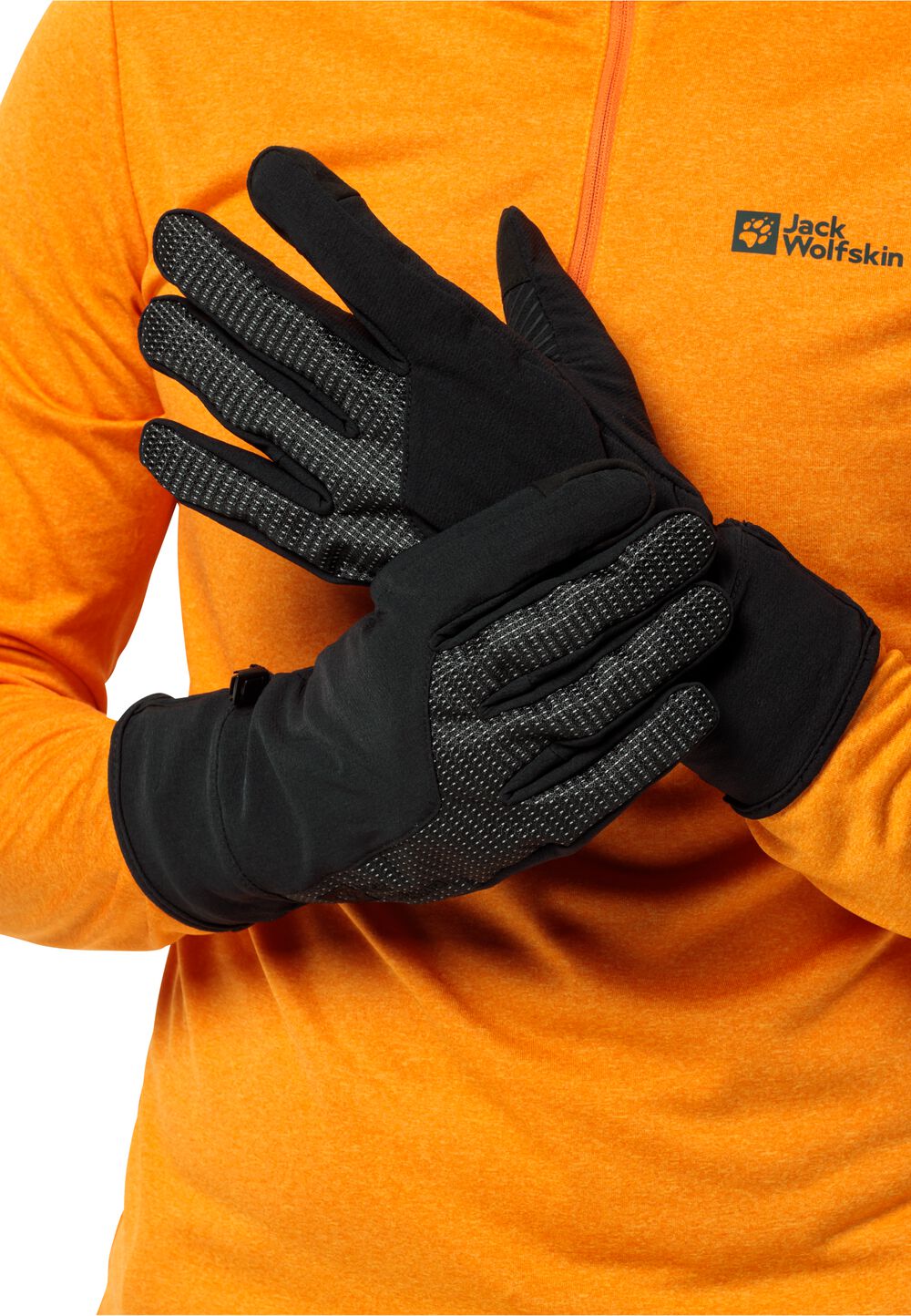 Jack Wolfskin Softshell-Handschuhe Night Hawk Gloves M black black von Jack Wolfskin