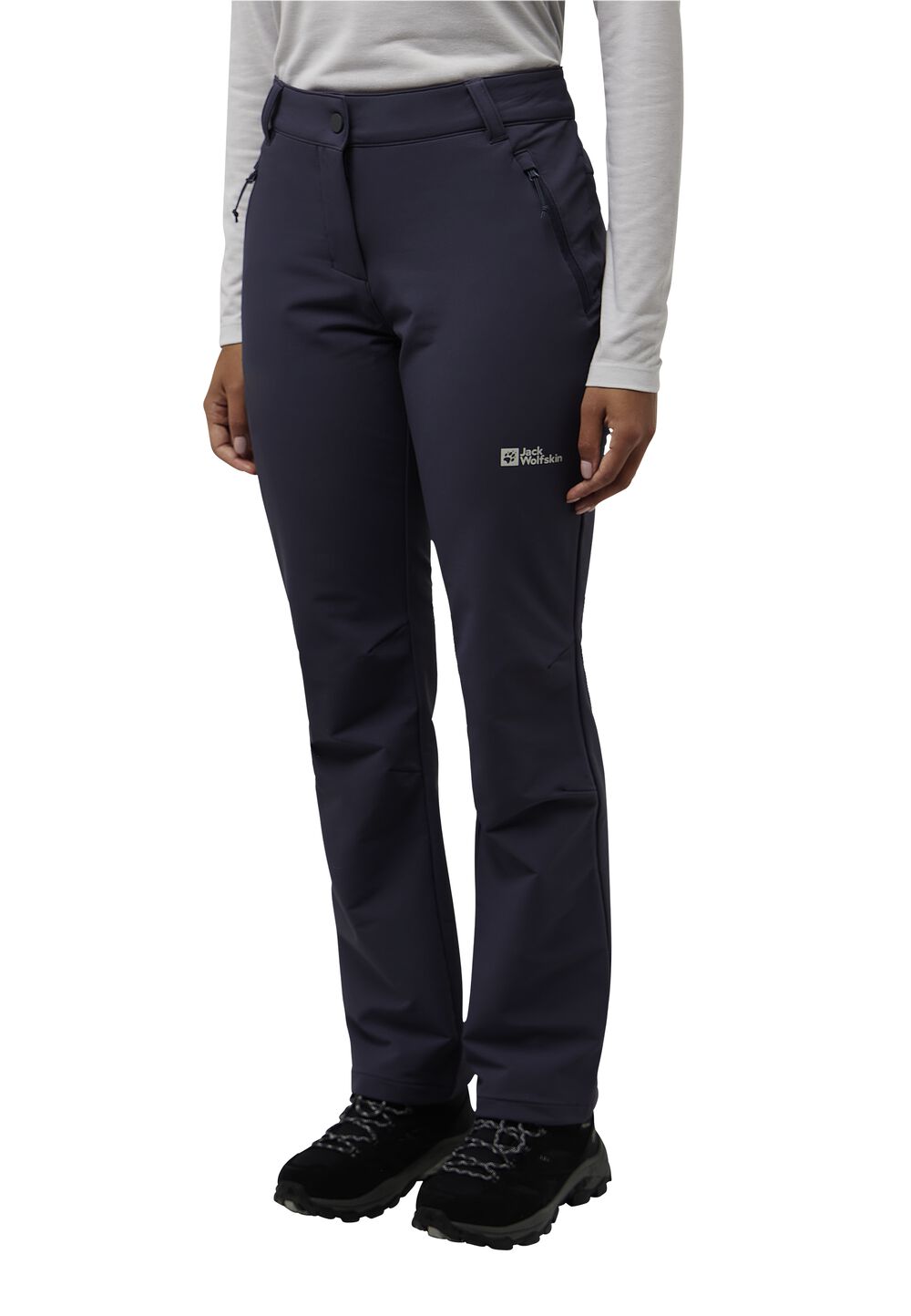 Jack Wolfskin Softshell-Wanderhose Damen Activate Thermic Pants Women 34 R graphite Graphite von Jack Wolfskin