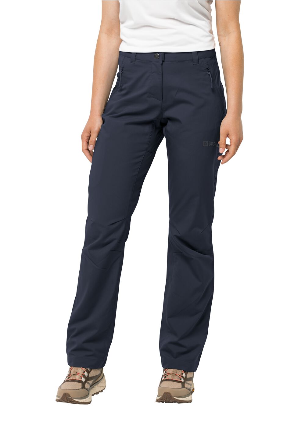 Jack Wolfskin Softshell-Wanderhose Damen Active Track Pants Women 36 blau night blue von Jack Wolfskin