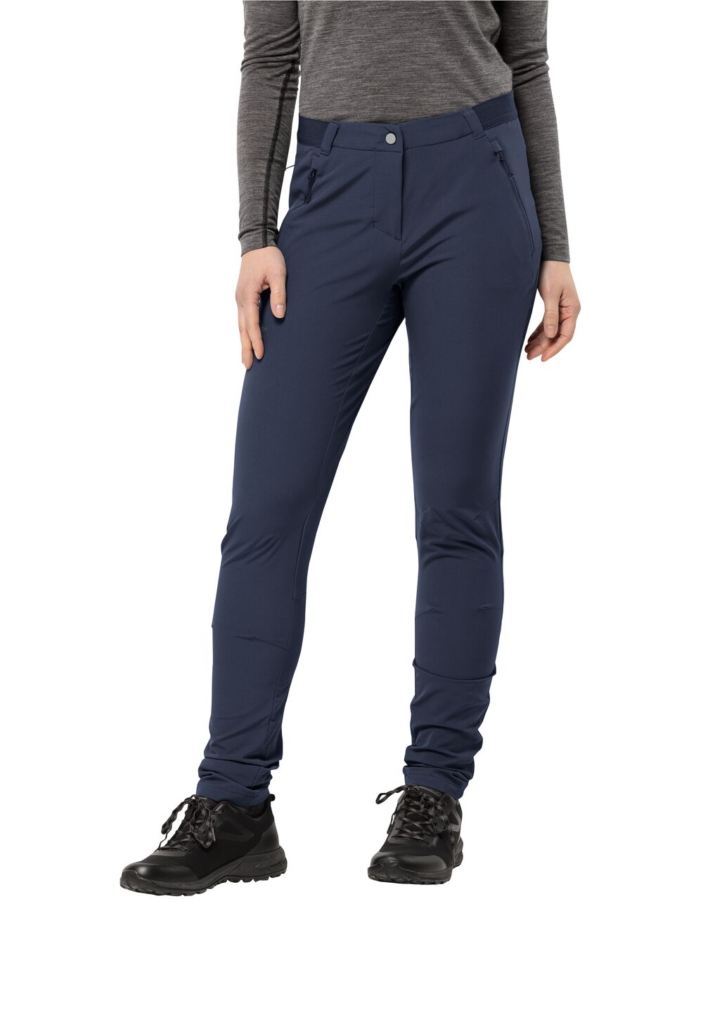 Jack Wolfskin Softshell-Wanderhose Damen Geigelstein Slim Pants Women 38 blau night blue von Jack Wolfskin