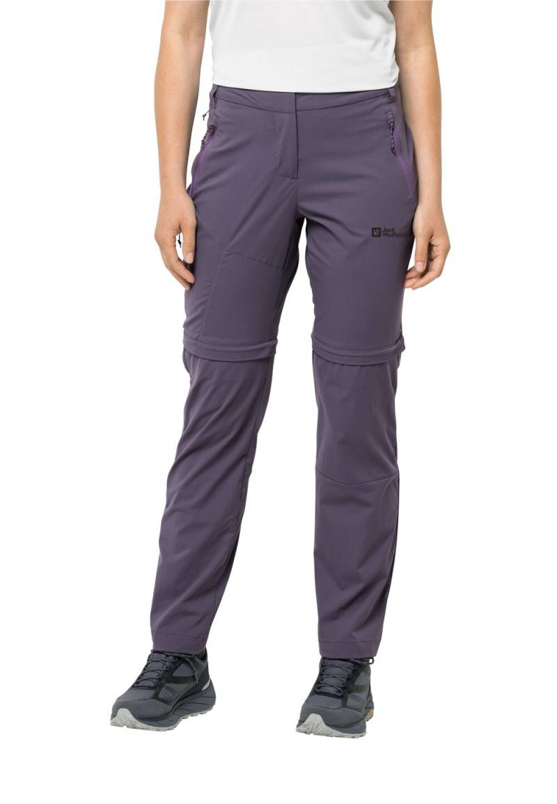 Jack Wolfskin Softshell-Wanderhose Damen Glastal Zip Away Pants Women 34 dark grape Dark Grape von Jack Wolfskin