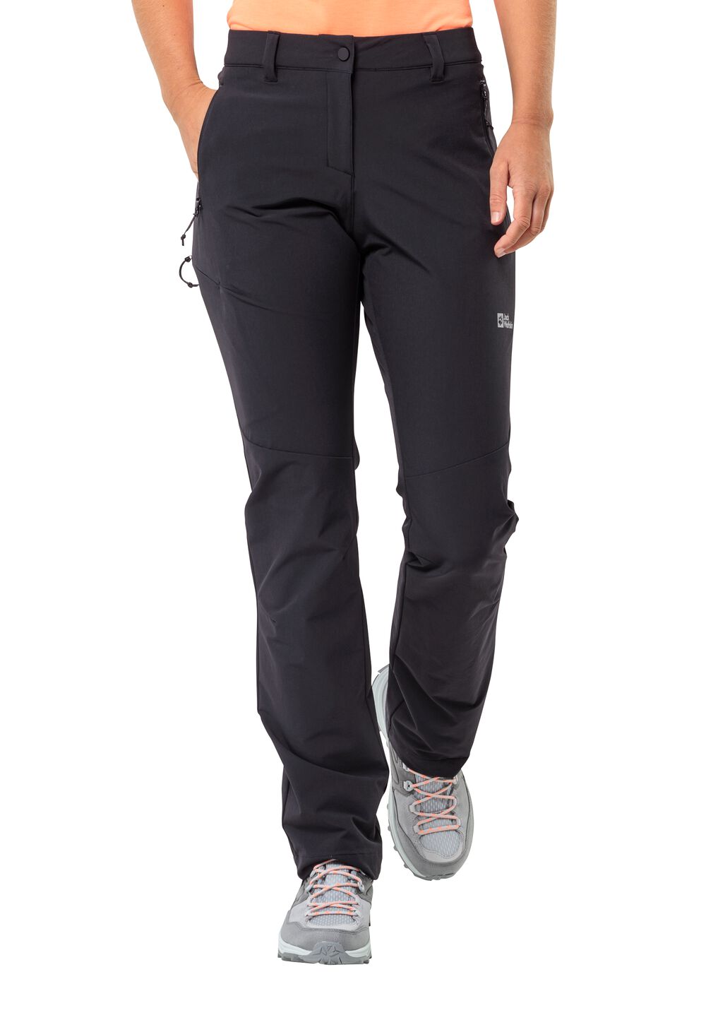 Jack Wolfskin Softshell-Wanderhose Damen Holdsteig Pants Women 34 black black von Jack Wolfskin