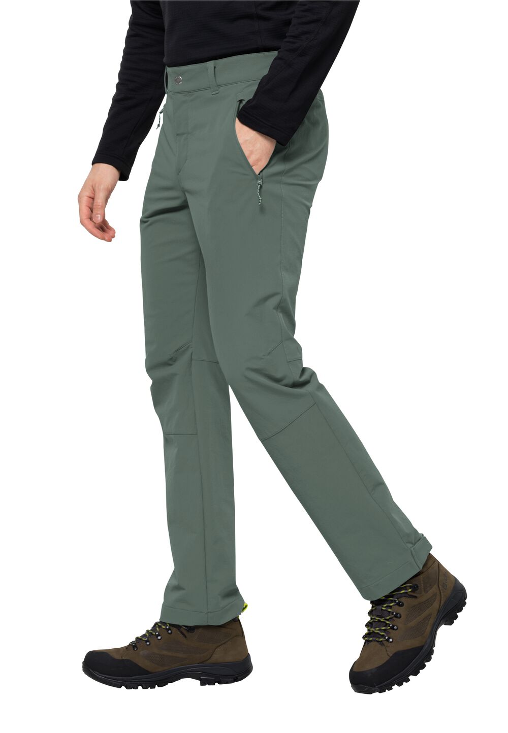 Jack Wolfskin Softshell-Wanderhose Herren Activate Extended Version Pants Men 56 hedge green hedge green von Jack Wolfskin