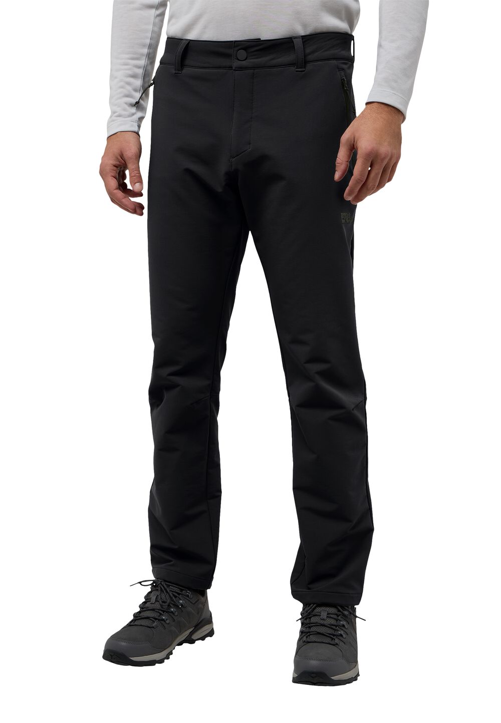 Jack Wolfskin Softshell-Wanderhose Herren Activate Thermic Pants Men 46L black black von Jack Wolfskin