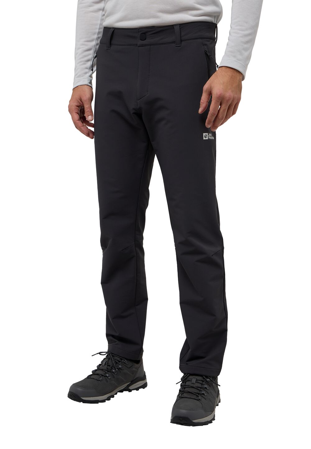 Jack Wolfskin Softshell-Wanderhose Herren Activate Thermic Pants Men 46R phantom Phantom von Jack Wolfskin