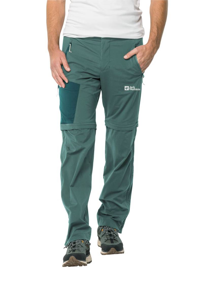 Jack Wolfskin Softshell-Wanderhose Herren Glastal Zip Away Pants Men 46L jade green Jade Green von Jack Wolfskin