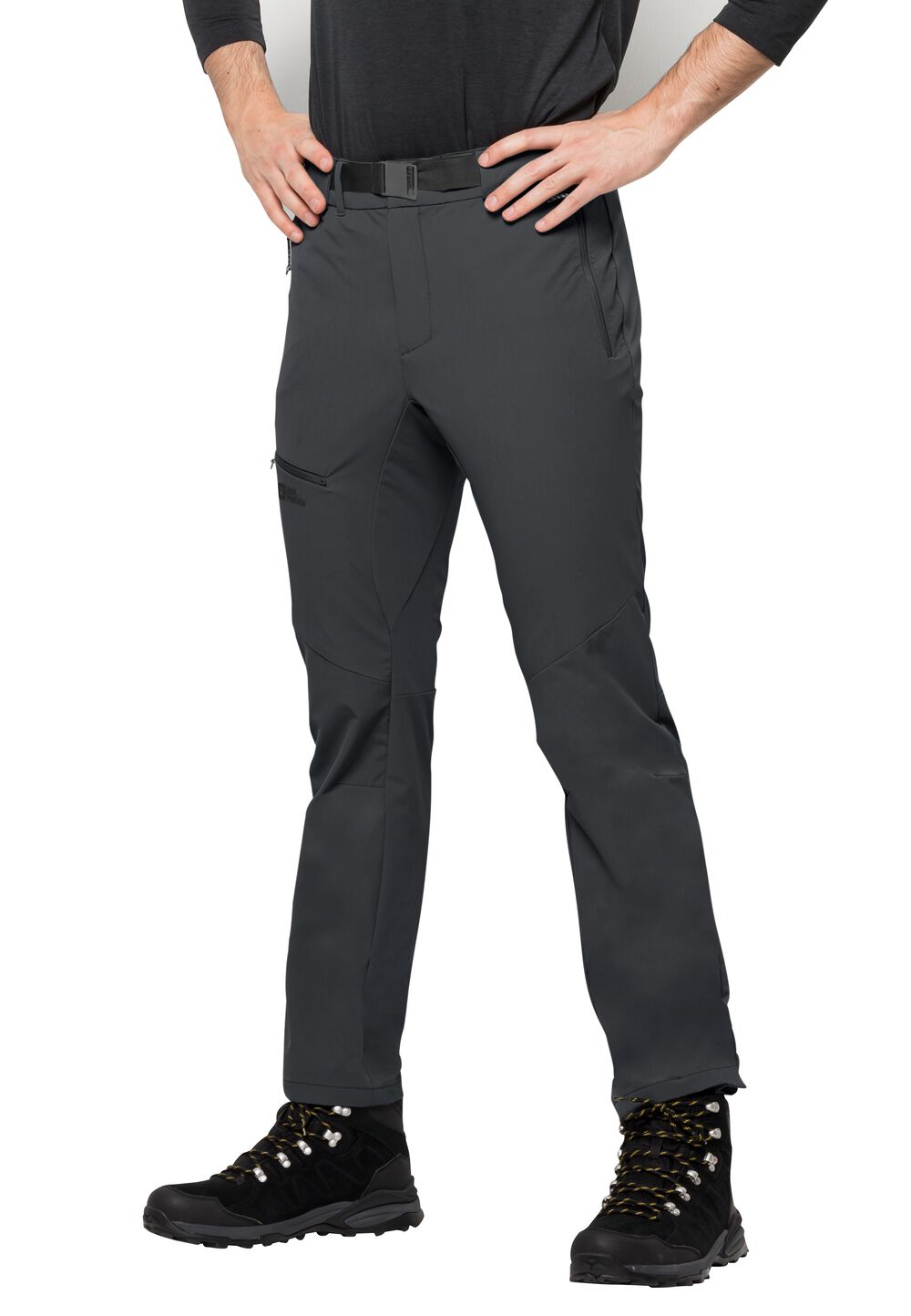 Jack Wolfskin Softshell-Wanderhose Herren Holdsteig Pants Men 48L phantom Phantom von Jack Wolfskin