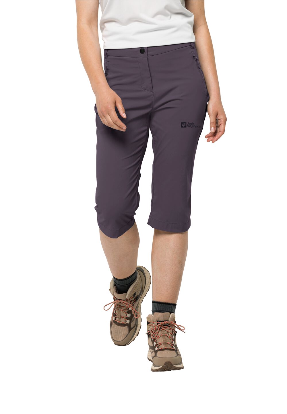 Jack Wolfskin Softshellhose Damen Activate Light 3|4 Pants 34 dark grape Dark Grape von Jack Wolfskin