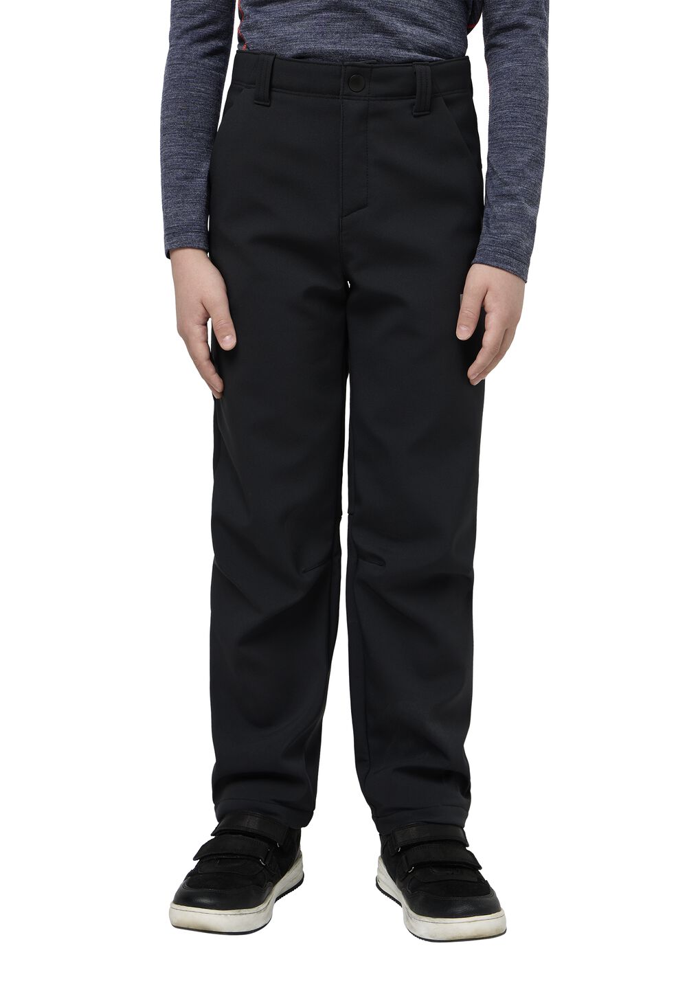 Jack Wolfskin Softshellhose Kinder Fourwinds Pants Kids 116 granite black granite black von Jack Wolfskin