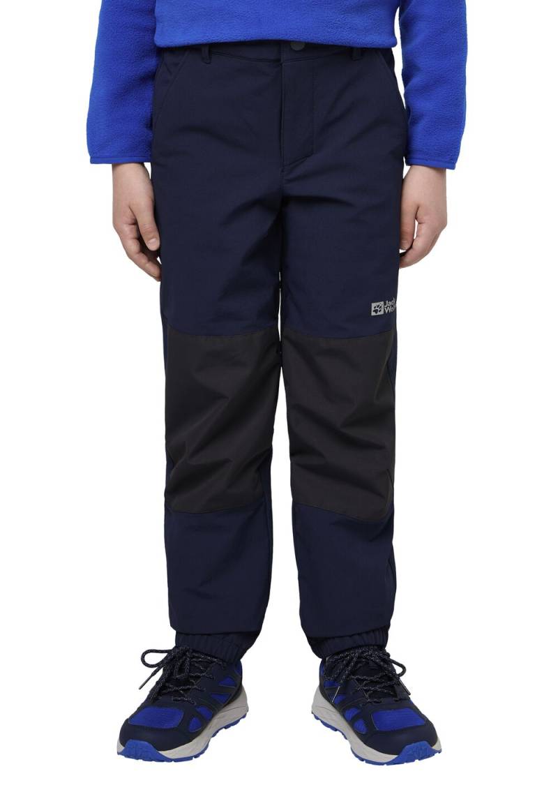 Jack Wolfskin Softshellhose Kinder Rascal Winter Pants Kids 116 blau night blue von Jack Wolfskin