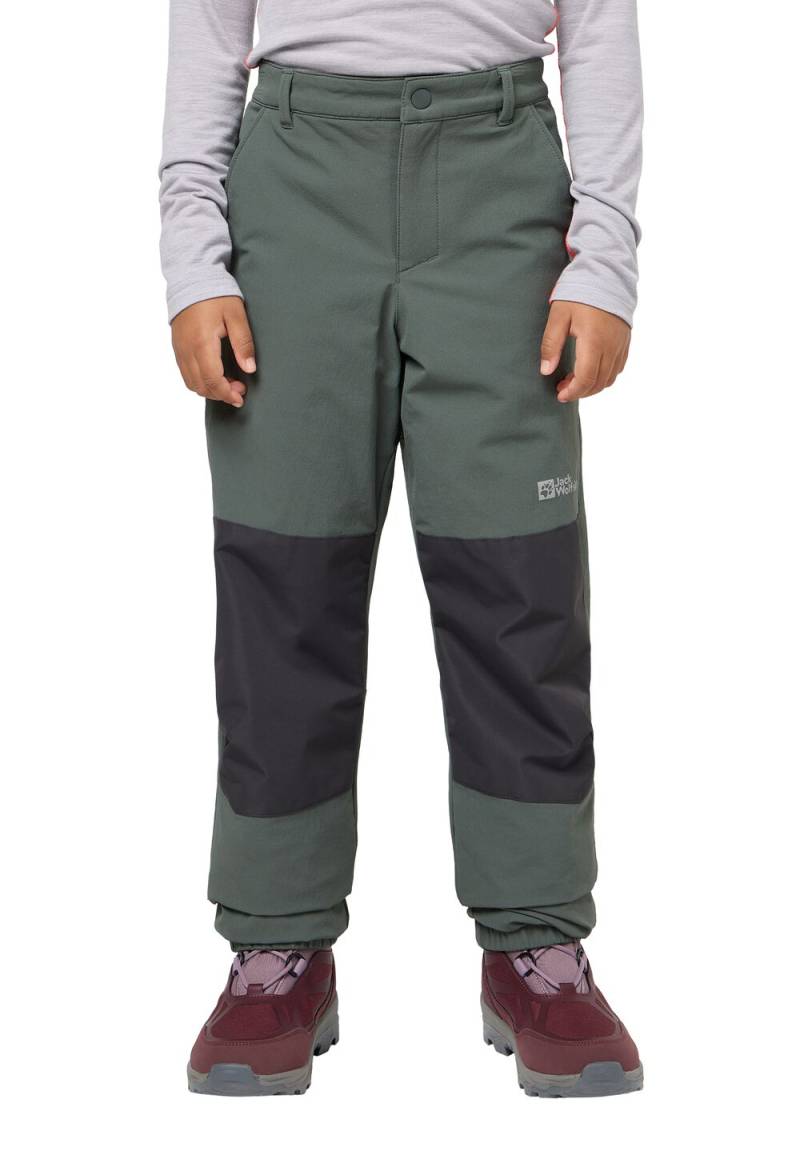 Jack Wolfskin Softshellhose Kinder Rascal Winter Pants Kids 176 slate green slate green von Jack Wolfskin