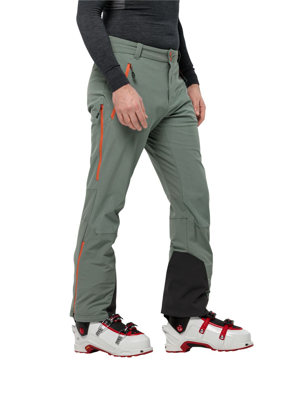 Jack Wolfskin Ski-Softshellhose Herren Alpspitze Tour Pants Men 46 hedge green Hedge Green von Jack Wolfskin