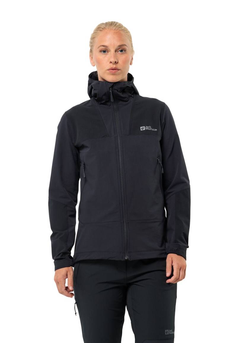 Jack Wolfskin Softshelljacke Damen Andur Jacket Women M black black von Jack Wolfskin