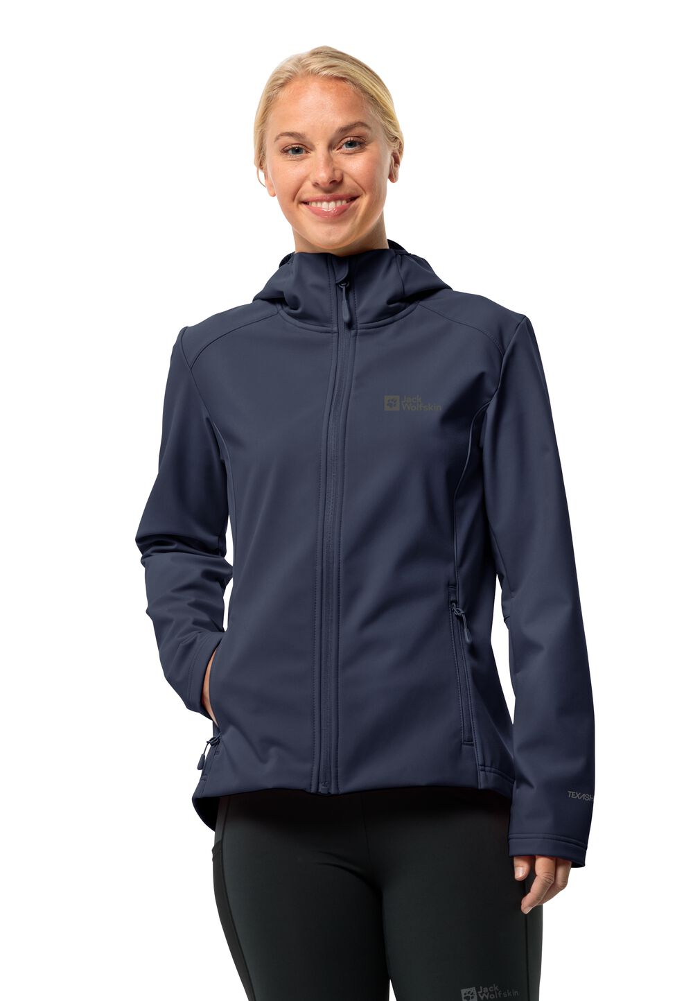 Jack Wolfskin Softshelljacke Damen Bornberg Hoody Women L blau night blue von Jack Wolfskin