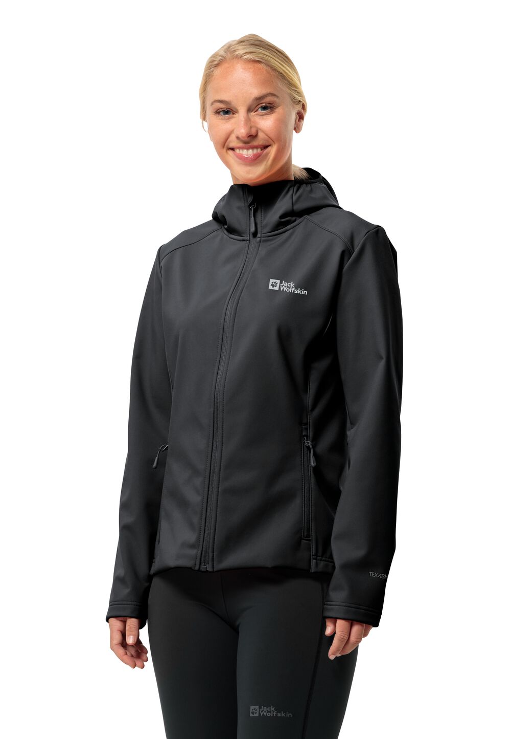 Jack Wolfskin Softshelljacke Damen Bornberg Hoody Women L black black von Jack Wolfskin