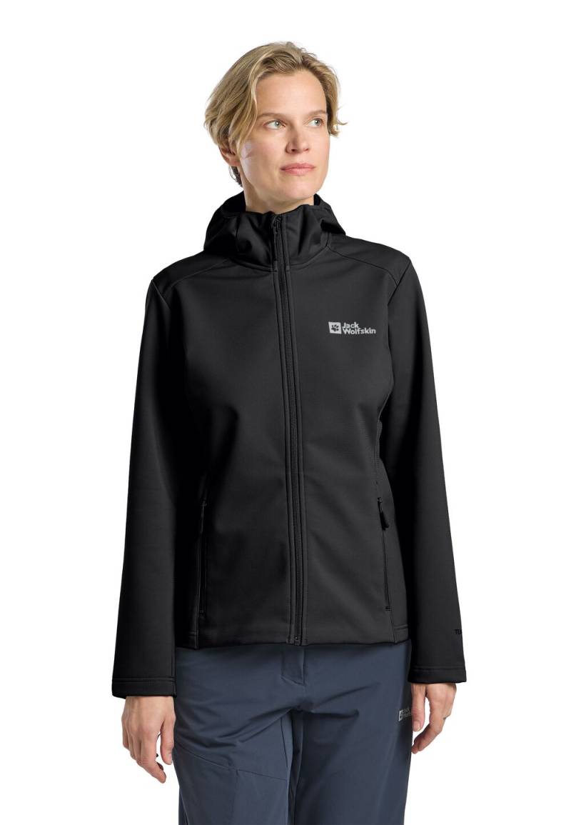 Jack Wolfskin Softshelljacke Damen Bornberg Hoody Women XXL black black von Jack Wolfskin