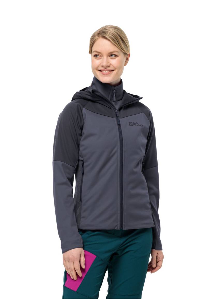 Jack Wolfskin Softshelljacke Damen Brisstal Hoody Women L dolphin dolphin von Jack Wolfskin