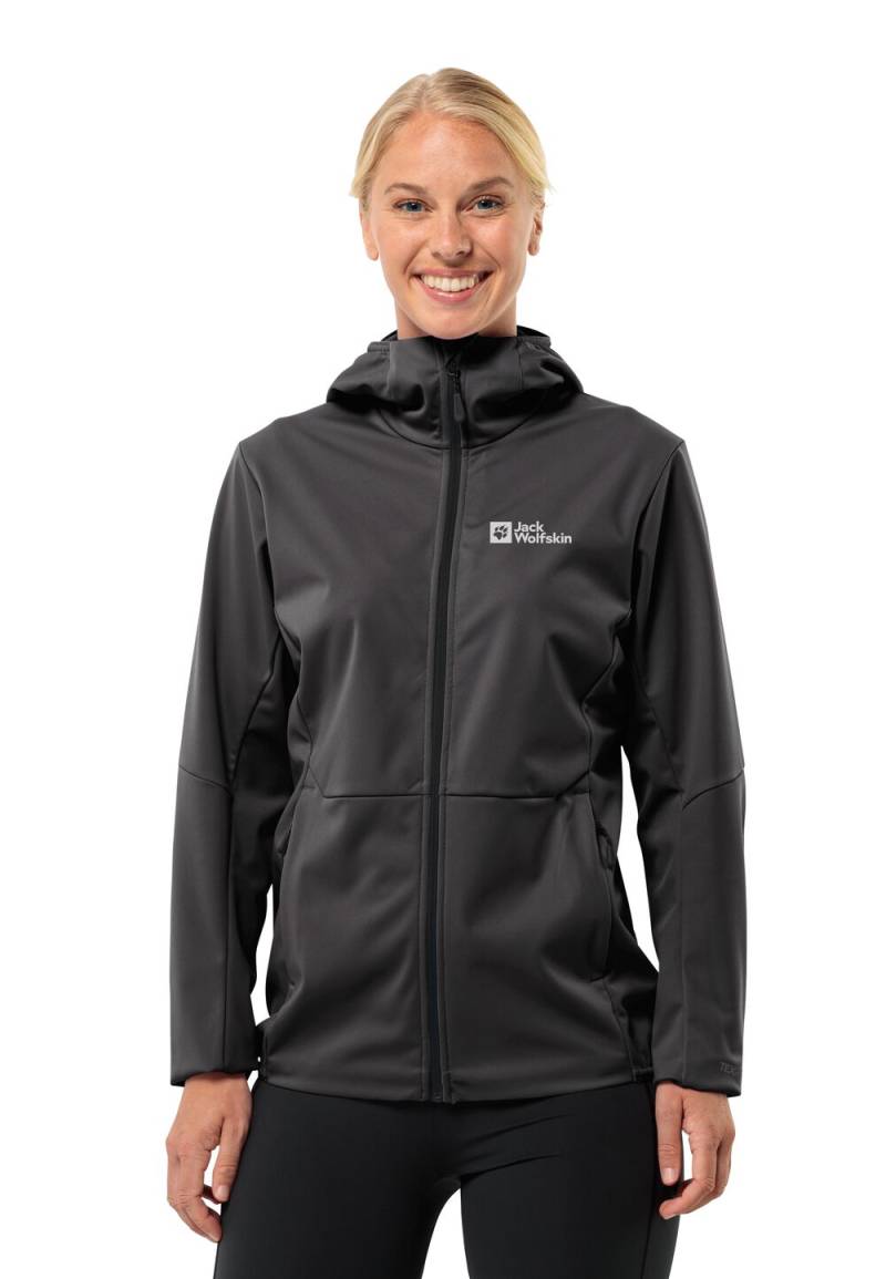 Jack Wolfskin Softshelljacke Damen Feldberg Hoody Women L black black von Jack Wolfskin