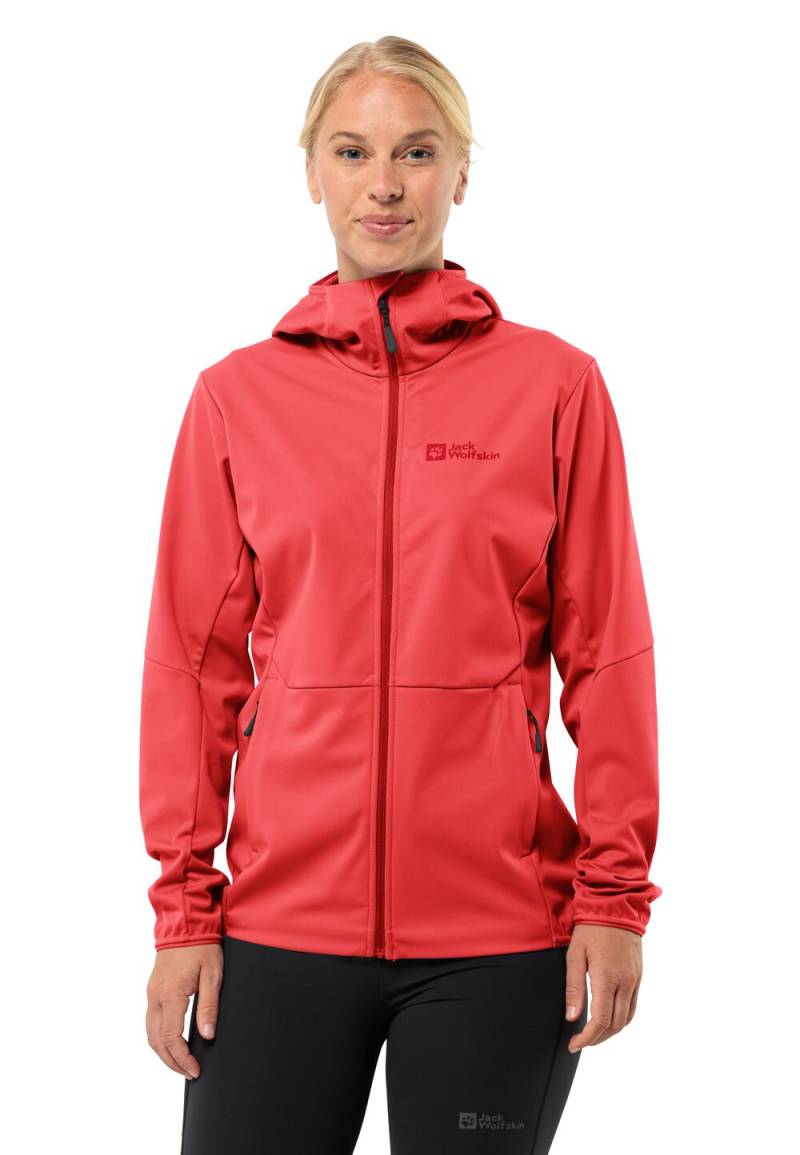 Jack Wolfskin Softshelljacke Damen Feldberg Hoody Women M rot vibrant red von Jack Wolfskin