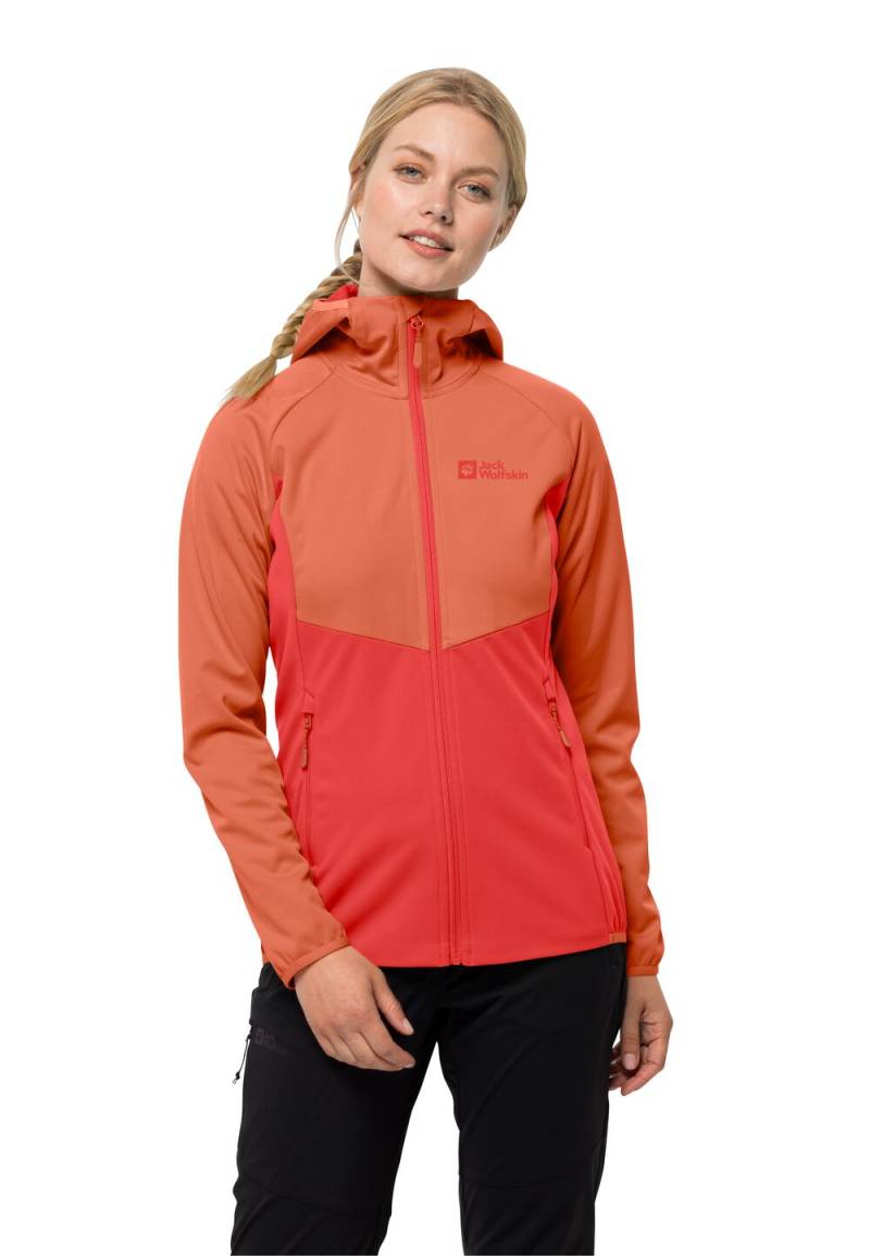 Jack Wolfskin Softshelljacke Damen GO Hike Softshell Women L tango orange tango orange von Jack Wolfskin