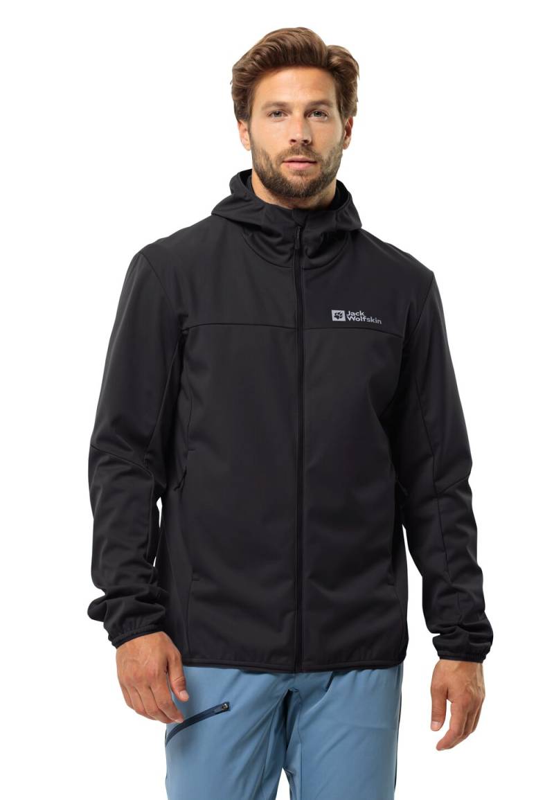 Jack Wolfskin Softshelljacke Herren Feldberg Hoody Men L black black von Jack Wolfskin