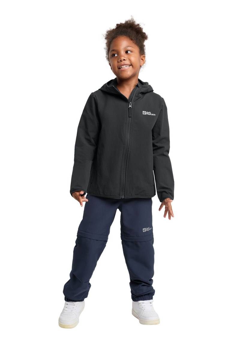 Jack Wolfskin Softshelljacke Kids Solyd Jacket Kids 116 black black von Jack Wolfskin