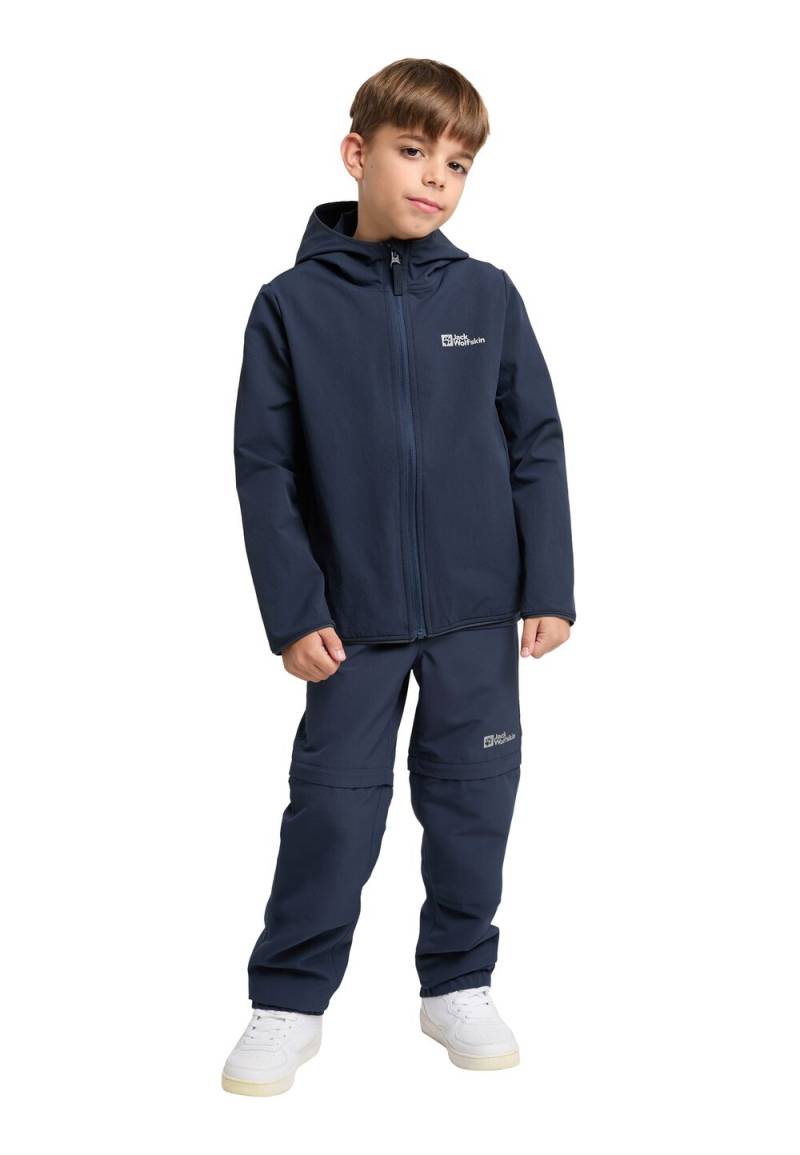 Jack Wolfskin Softshelljacke Kids Solyd Jacket Kids 104 blau night blue von Jack Wolfskin