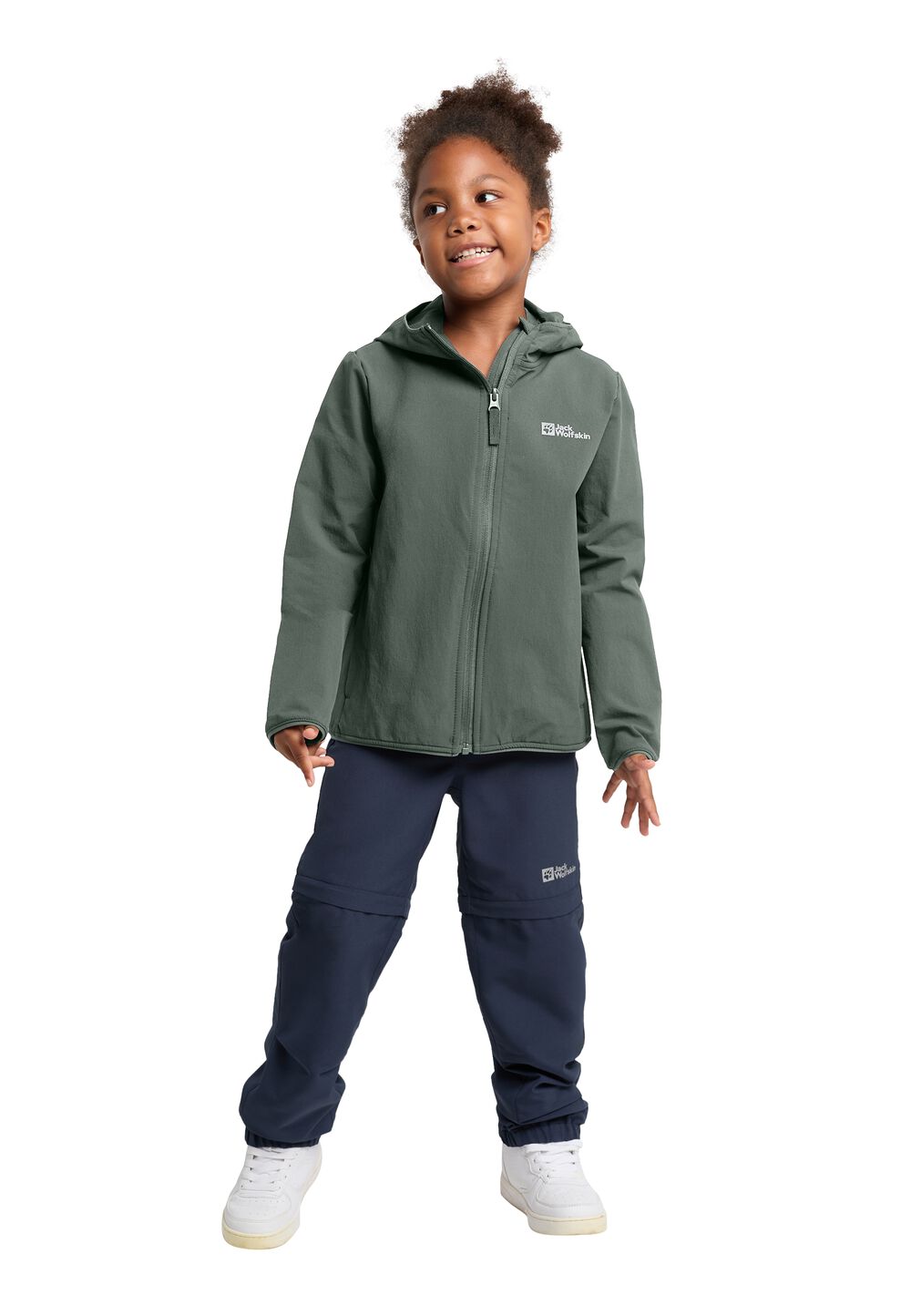 Jack Wolfskin Softshelljacke Kids Solyd Jacket Kids 104 slate green slate green von Jack Wolfskin