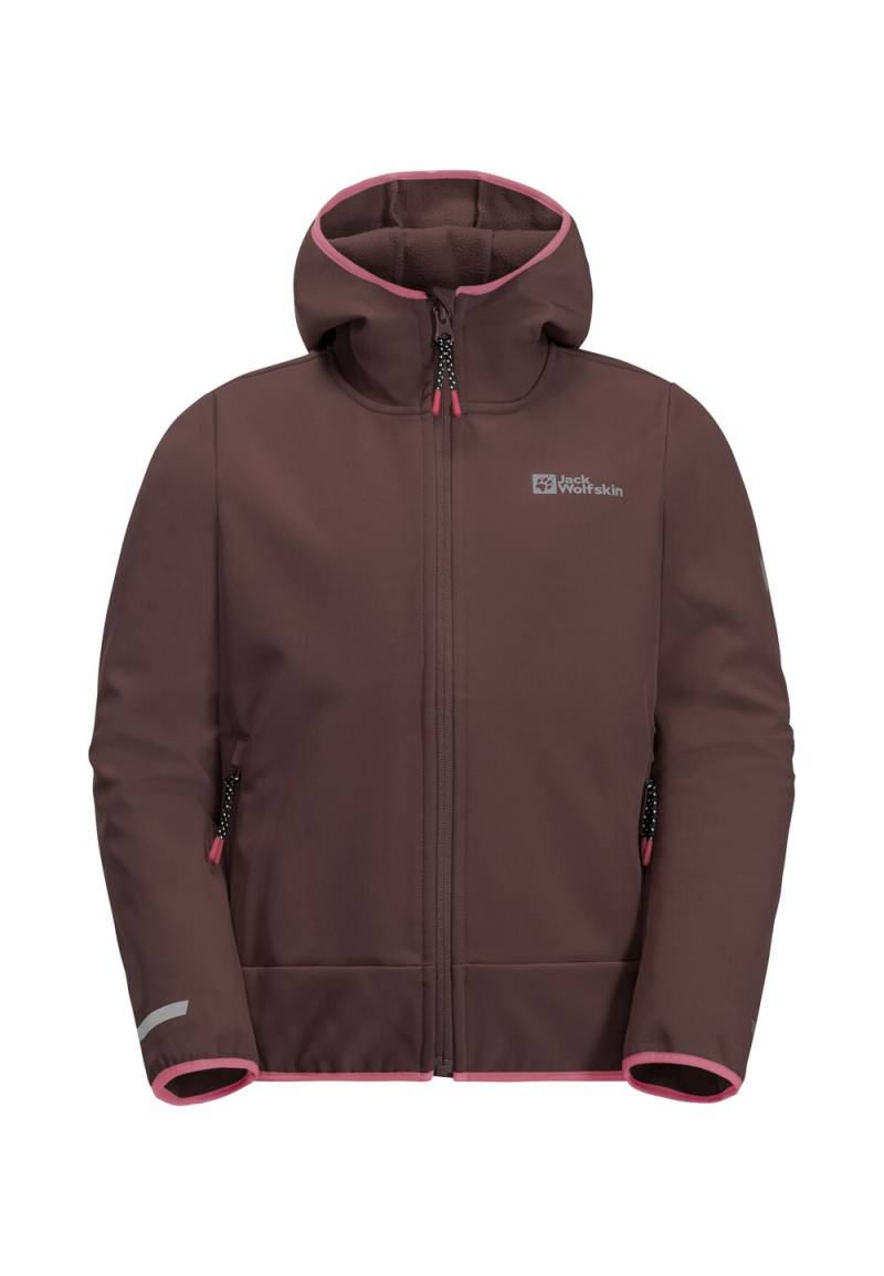 Jack Wolfskin Softshelljacke Kinder Actamic Jacket Kids 128 boysenberry boysenberry von Jack Wolfskin