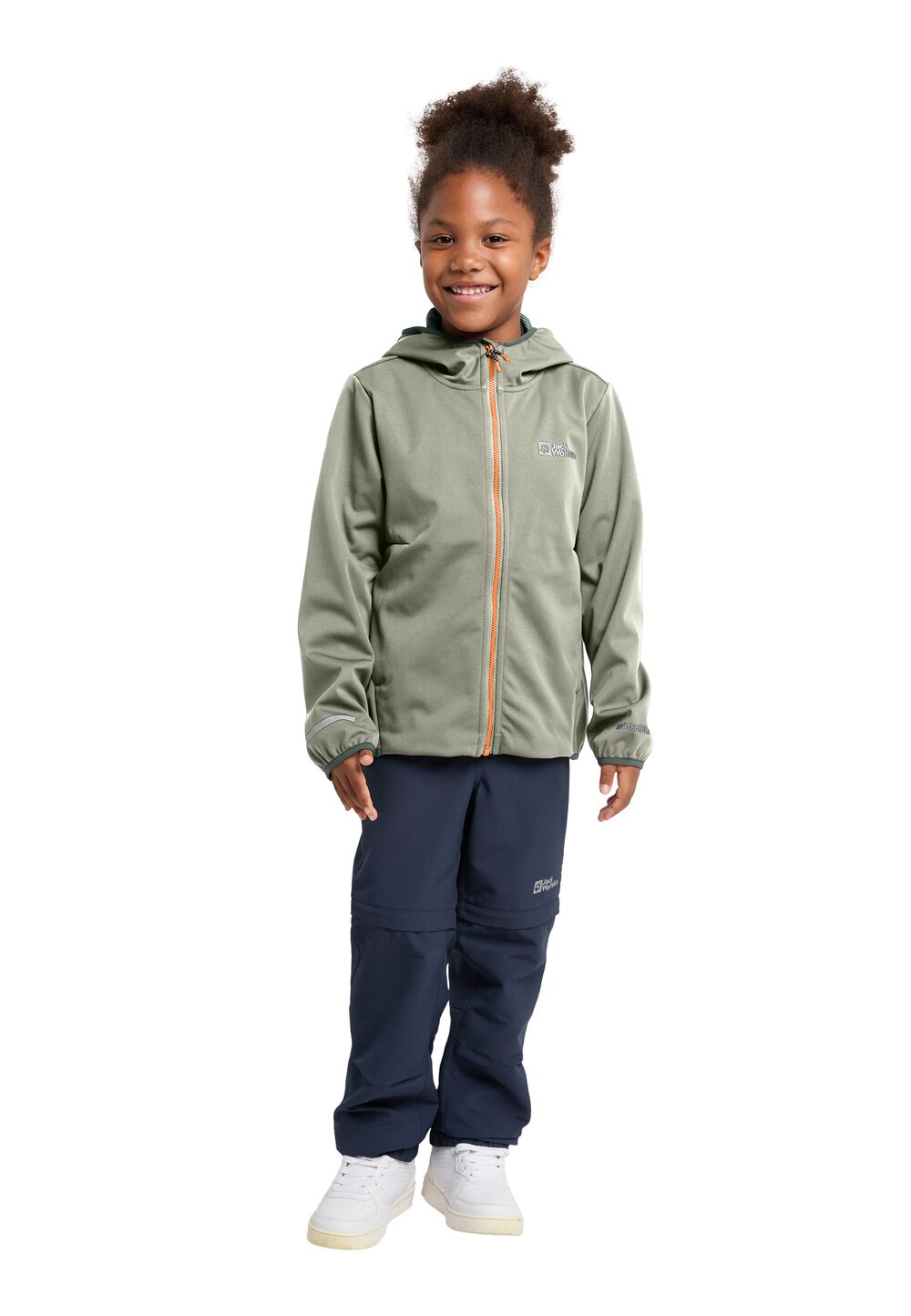 Jack Wolfskin Softshelljacke Kinder Feldberg Hooded Jacket Kids 116 mint leaf mint leaf von Jack Wolfskin