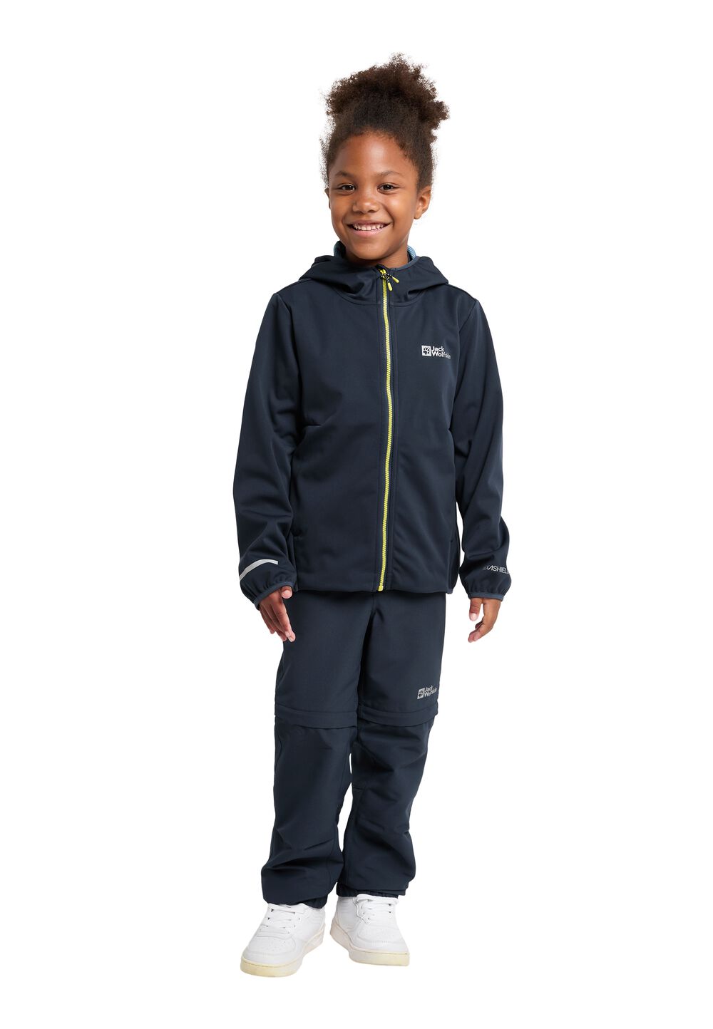 Jack Wolfskin Softshelljacke Kinder Feldberg Hooded Jacket Kids 164 blau night blue von Jack Wolfskin