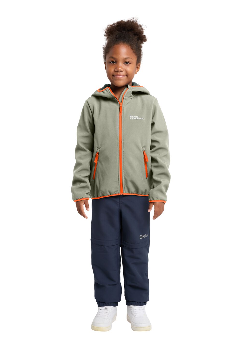 Jack Wolfskin Softshelljacke Kinder Fourwinds Jacket Kids 104 mint leaf mint leaf von Jack Wolfskin