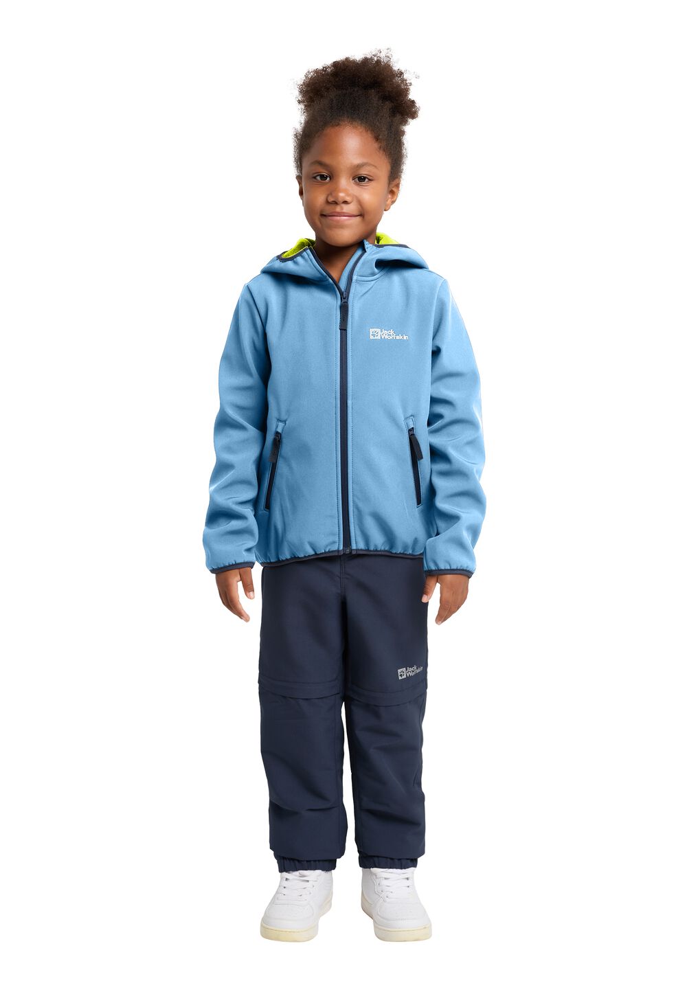 Jack Wolfskin Softshelljacke Kinder Fourwinds Jacket Kids 116 elemental blue elemental blue von Jack Wolfskin