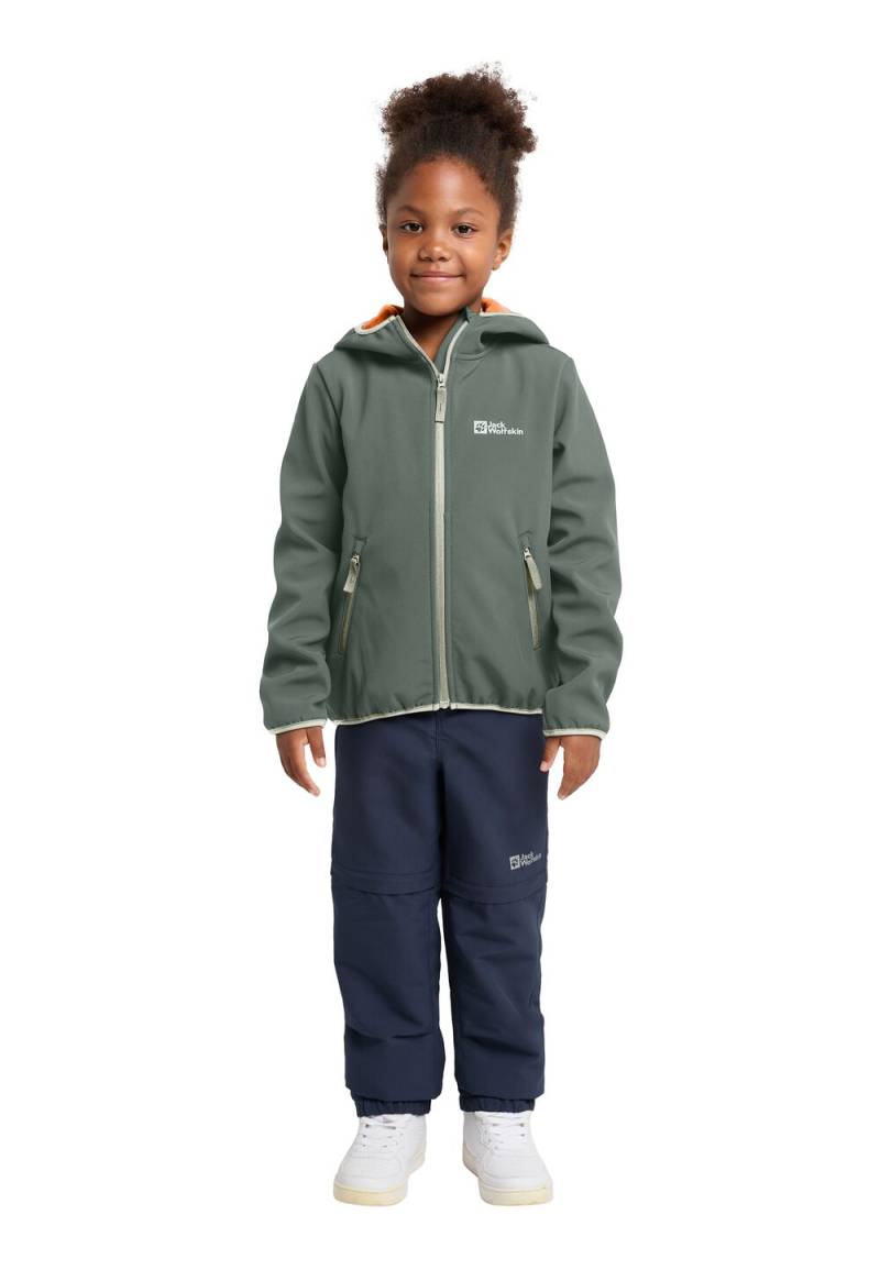 Jack Wolfskin Softshelljacke Kinder Fourwinds Jacket Kids 128 slate green slate green von Jack Wolfskin