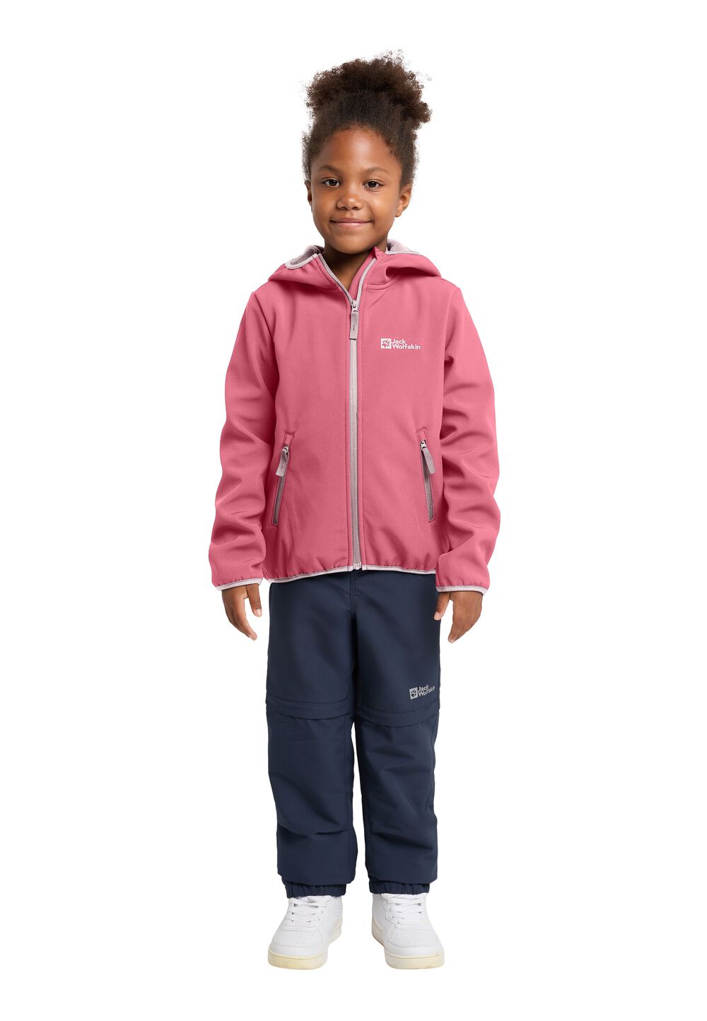 Jack Wolfskin Softshelljacke Kinder Fourwinds Jacket Kids 152 soft pink soft pink von Jack Wolfskin