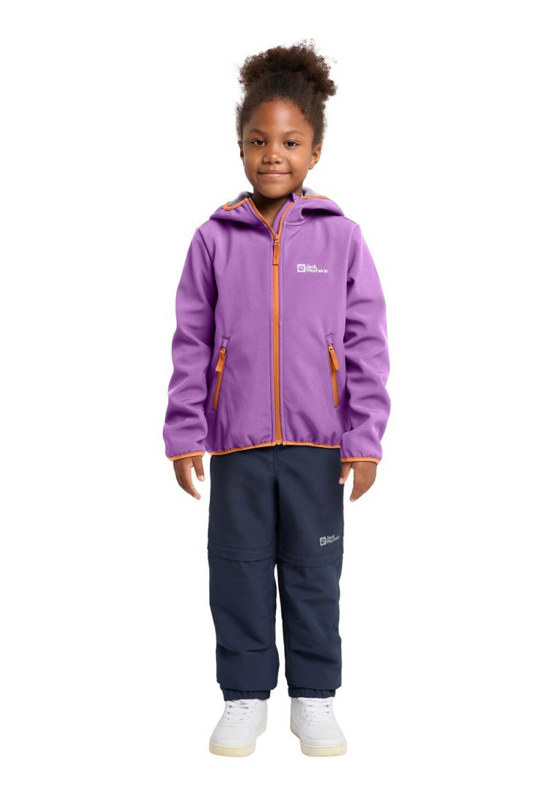 Jack Wolfskin Softshelljacke Kinder Fourwinds Jacket Kids 164 sea rose Sea Rose von Jack Wolfskin