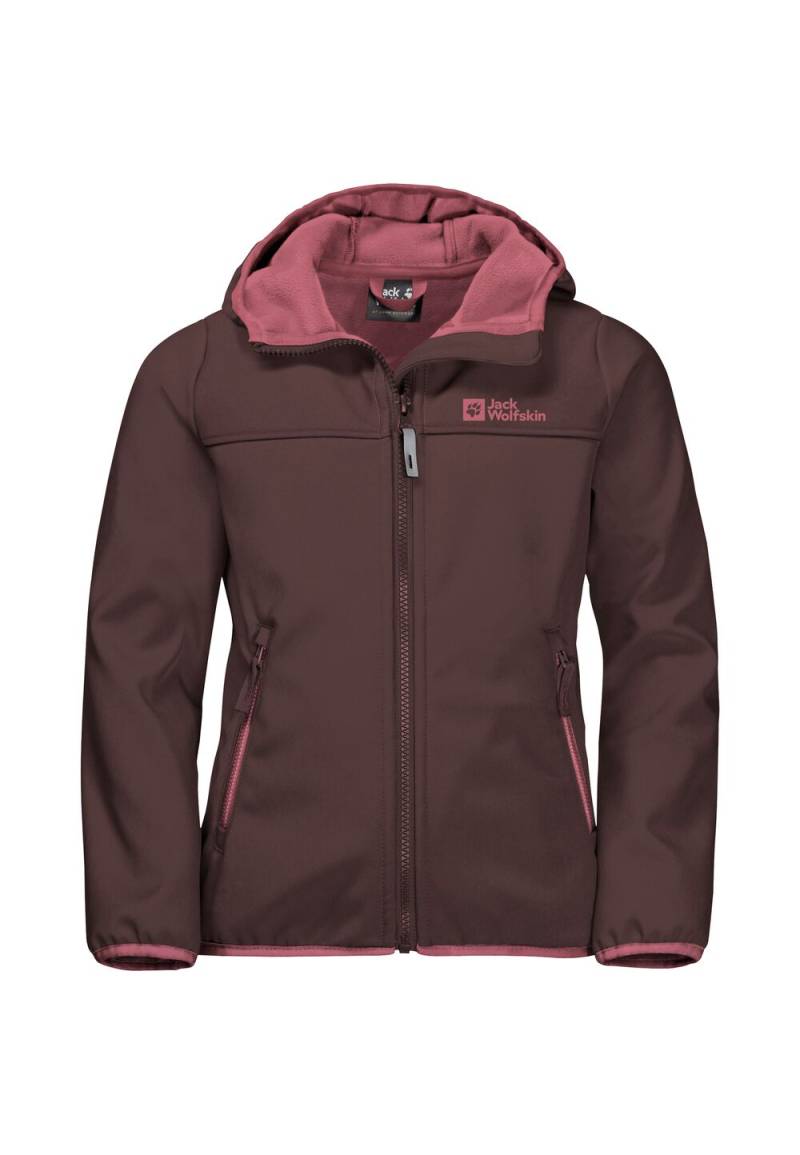 Jack Wolfskin Softshelljacke Kinder Fourwinds Jacket Kids 92 boysenberry boysenberry von Jack Wolfskin