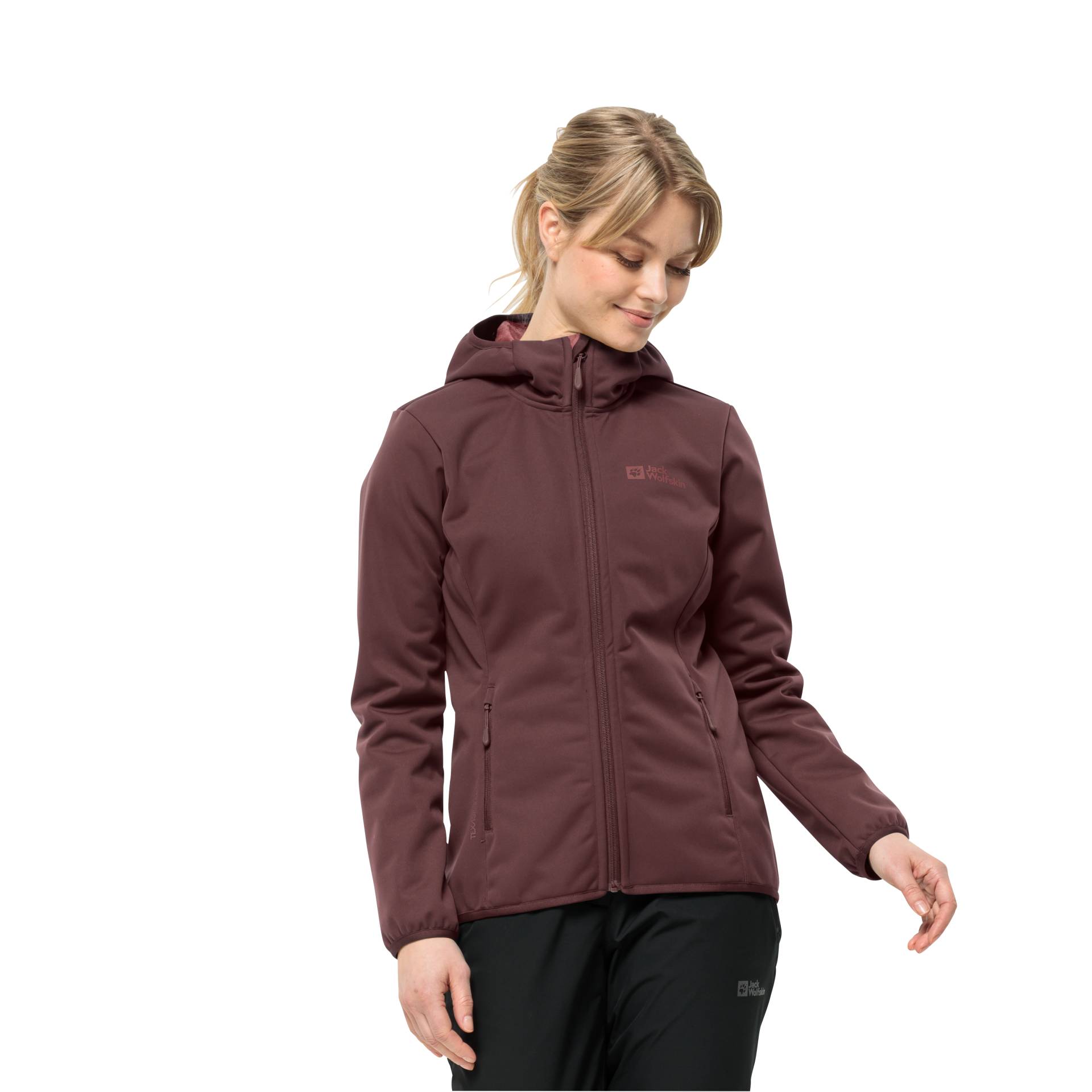 Jack Wolfskin Softshelljacke »WINDHAIN HOODY W«, mit Kapuze, schnell trocknend & atmungsaktiv & wärmend von Jack Wolfskin