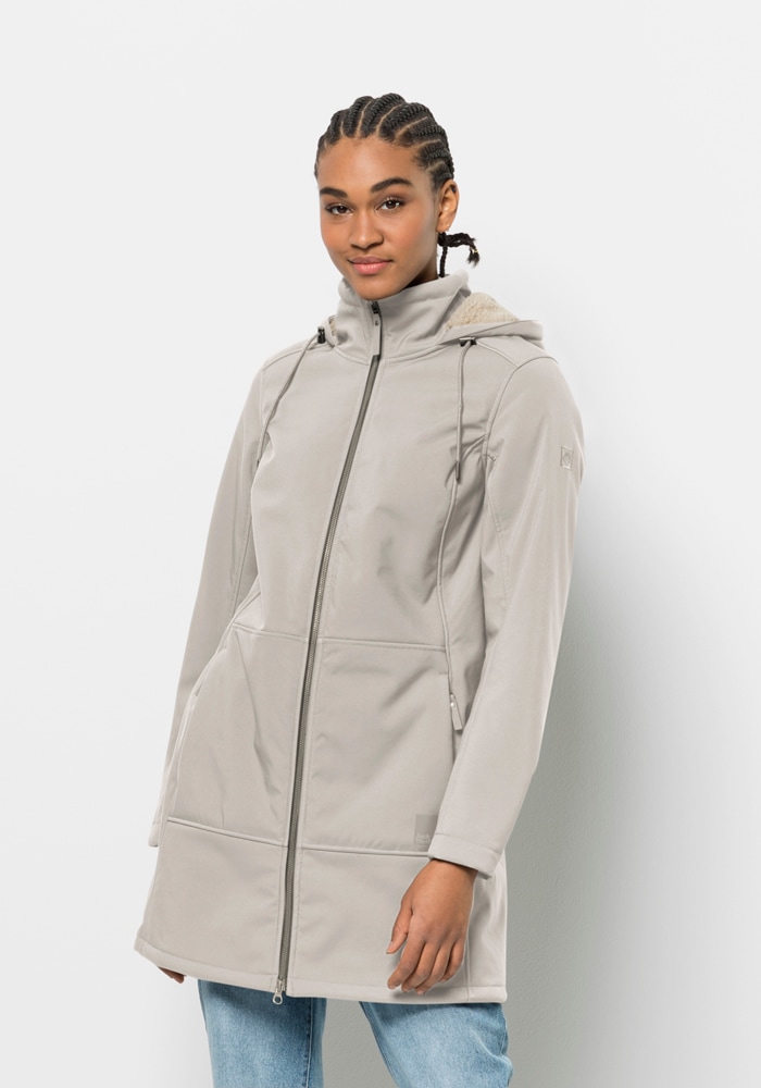 Jack Wolfskin Softshelljacke »WINDY VALLEY COAT W«, mit Kapuze von Jack Wolfskin