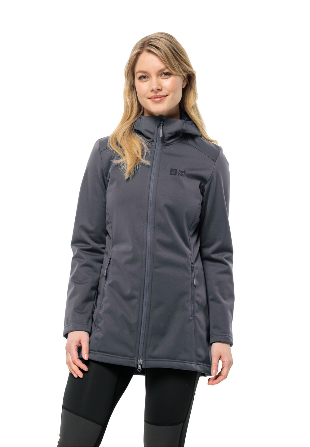 Jack Wolfskin Softshellmantel Damen Windhain Coat Women S dolphin dolphin von Jack Wolfskin