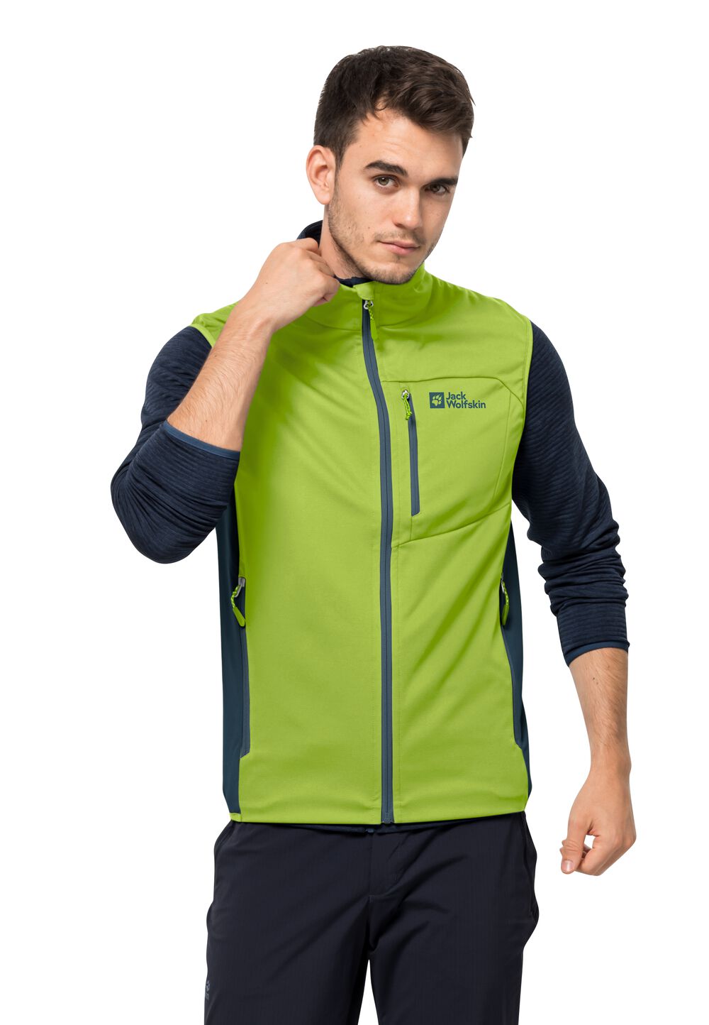 Jack Wolfskin Highest Peak Vest Men L fresh green fresh green von Jack Wolfskin