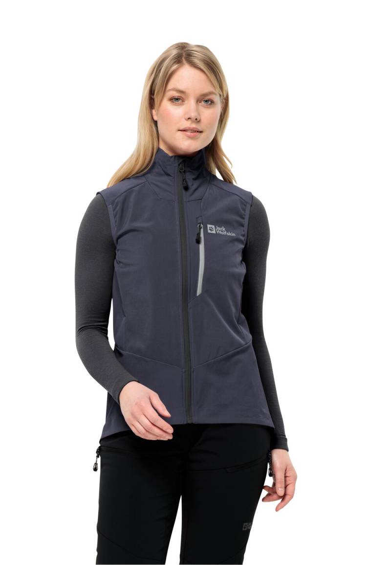 Jack Wolfskin Softshellweste mit RECCO® Ortungssystem Damen Alpspitze Vest Women XS graphite Graphite von Jack Wolfskin