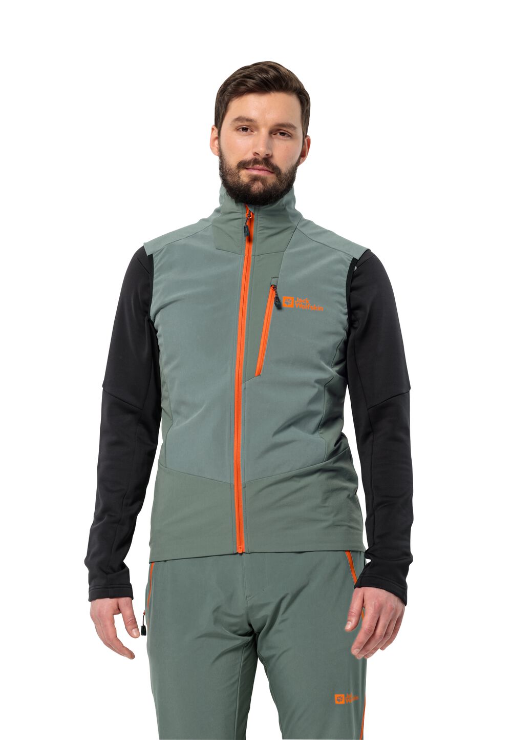 Jack Wolfskin Softshellweste mit RECCO® Ortungssystem Herren Alpspitze Vest Men L hedge green hedge green von Jack Wolfskin