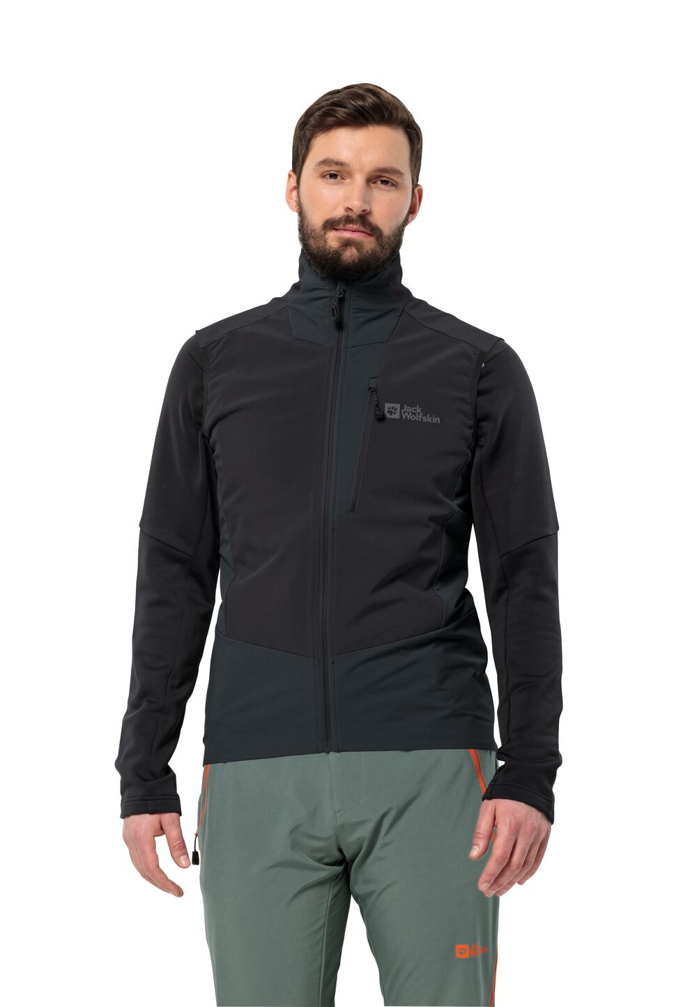 Jack Wolfskin Softshellweste mit RECCO® Ortungssystem Herren Alpspitze Vest Men L phantom Phantom von Jack Wolfskin