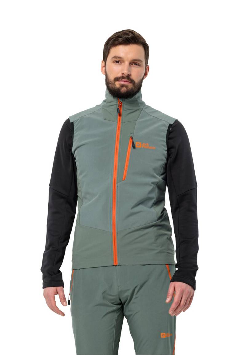 Jack Wolfskin Softshellweste mit RECCO® Ortungssystem Herren Alpspitze Vest Men M hedge green Hedge Green von Jack Wolfskin