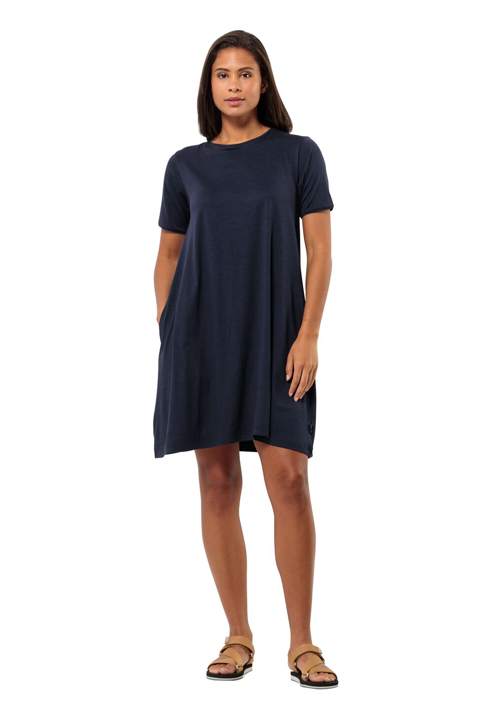 Jack Wolfskin Sommerkleid Damen Travel Dress L blau night blue von Jack Wolfskin