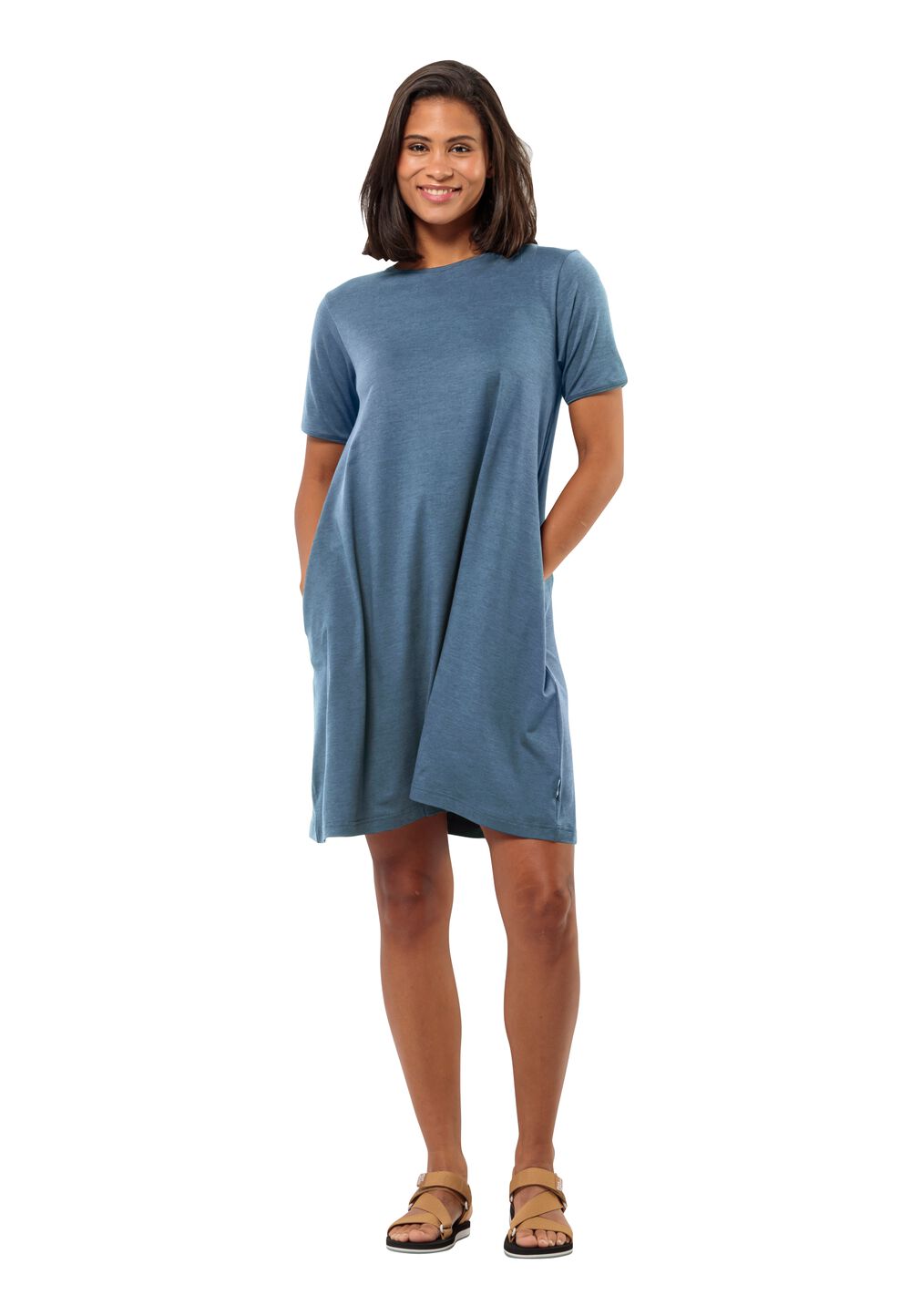 Jack Wolfskin Sommerkleid Damen Travel Dress XL elemental blue Elemental Blue von Jack Wolfskin