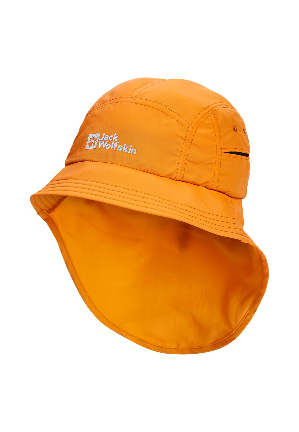 Jack Wolfskin Sonnenhut Kinder Villi Vent Support System Long Hat Kids M braun orange pop von Jack Wolfskin