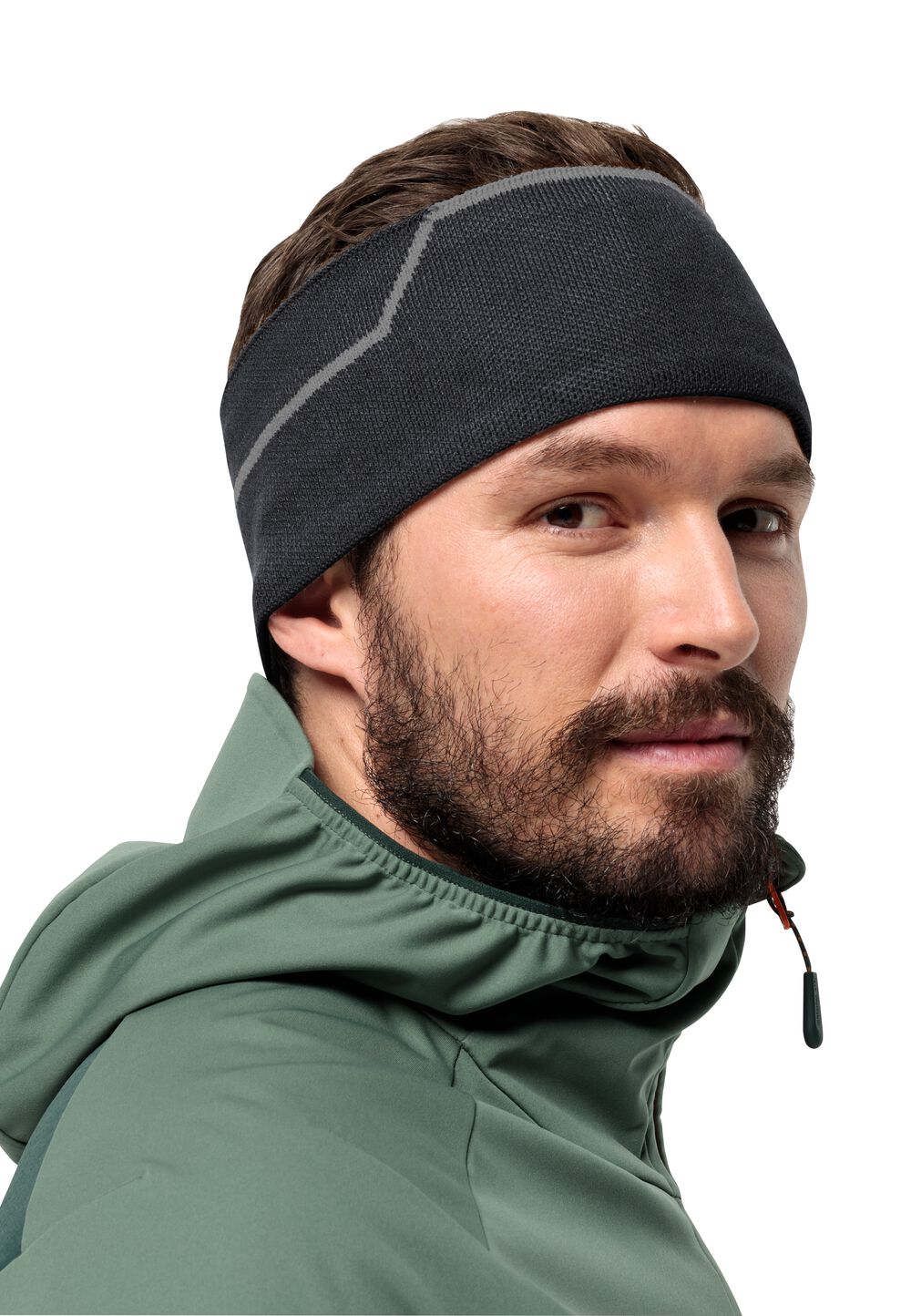 Jack Wolfskin Stirnband Alpspitze Headband M phantom phantom von Jack Wolfskin