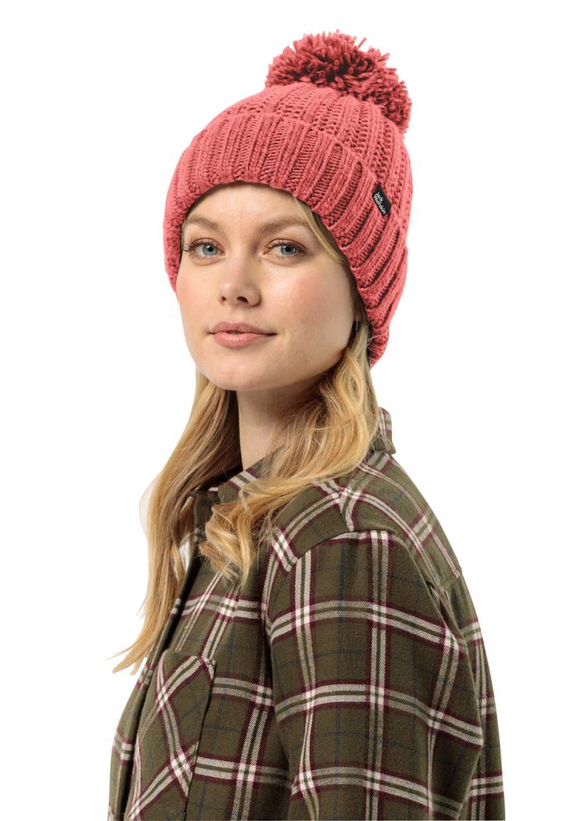 Jack Wolfskin Strickmütze Damen Highloft Knit Beanie Women S red coral red coral von Jack Wolfskin